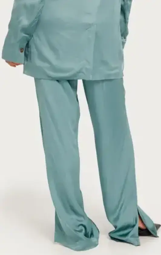 Blå - Slfagne Hw Wide Slit Pant