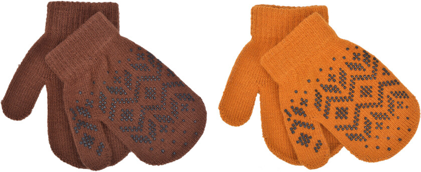 Magic Mitten Barn 2pk Sudan Brown/Cappucino 2-6 år