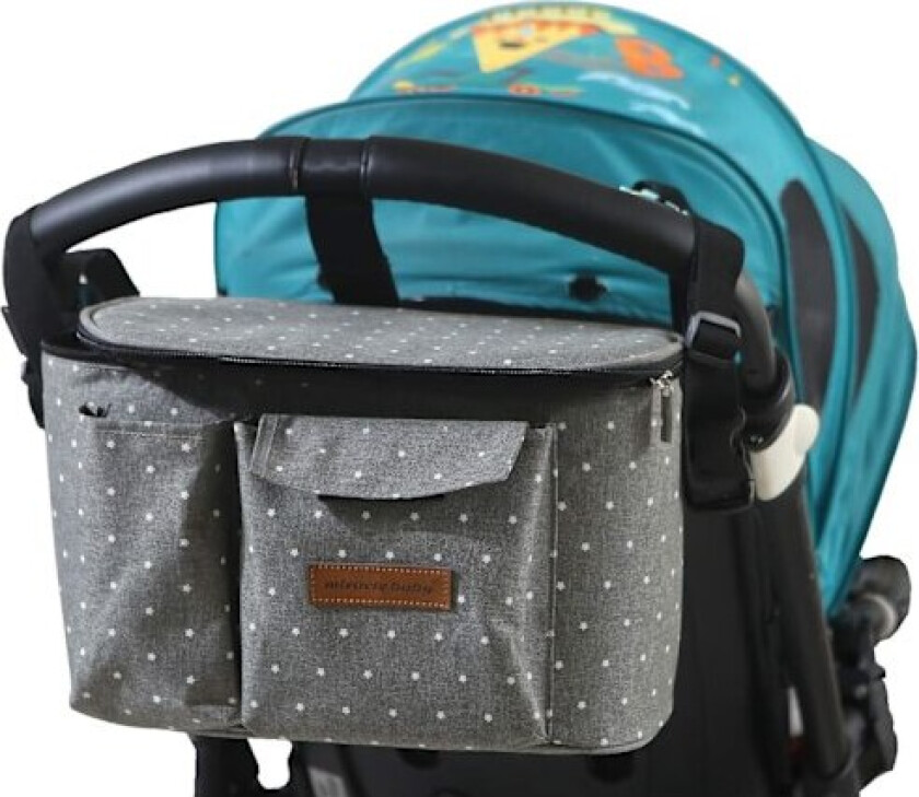 Barnevognveske Organizer Barnevogn Buggy Bag Baby Universal Multifunksjonell Oppbevaringsveske (Grå stjerne)