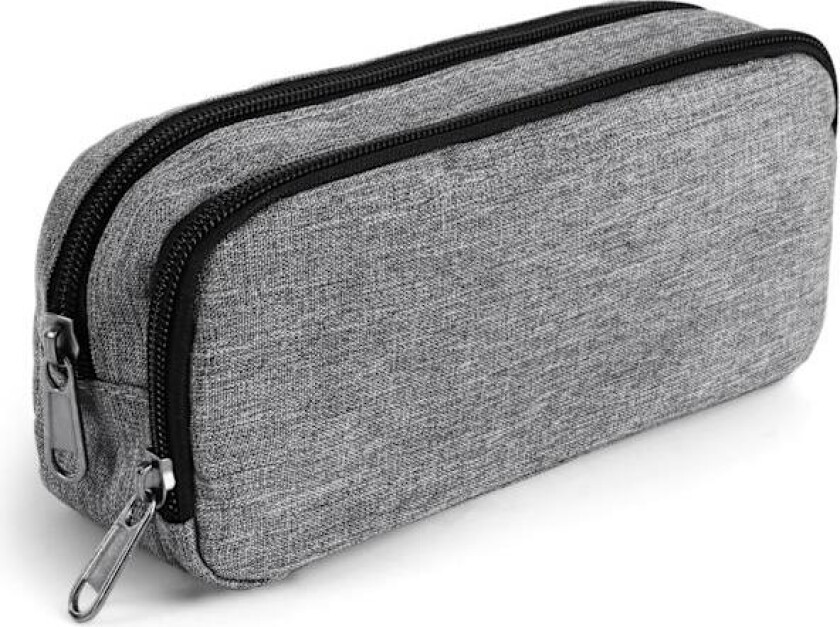 Penal, Stor Kapasitet Skole Penal for Gutter Jenter, Pennal med 2 Rom (Grå)