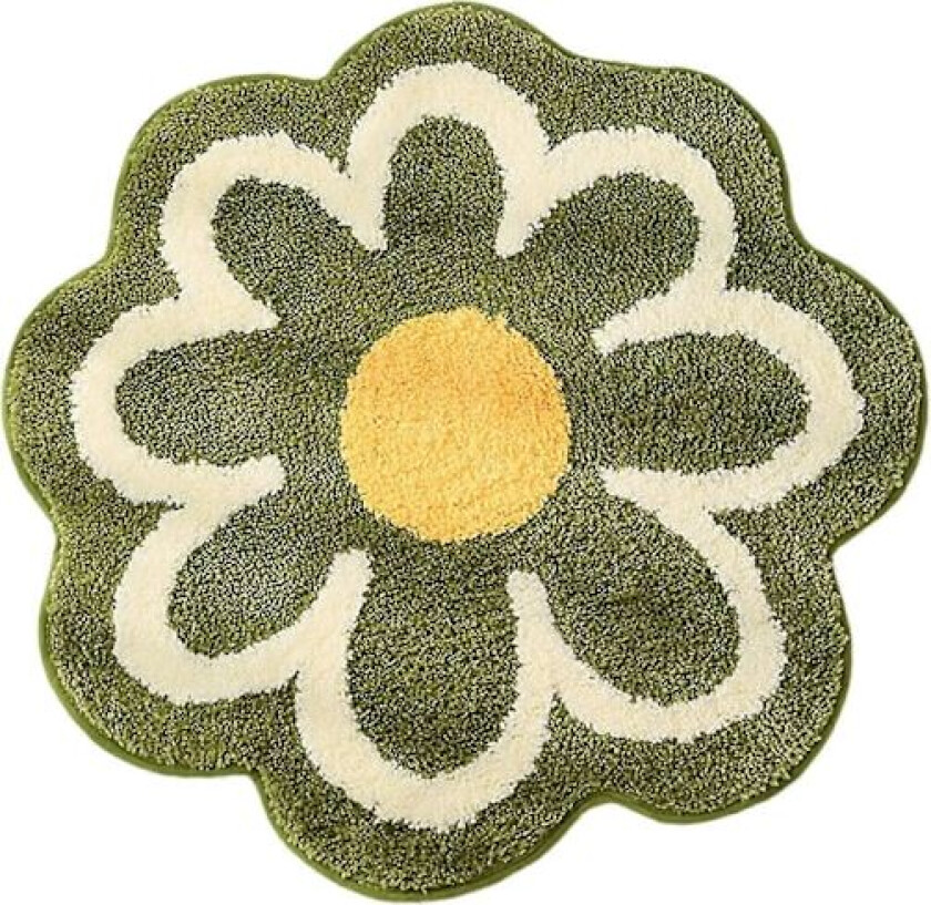 Daisy Søt Badematte Blomsterformet Vaskbar Baderomsmatte Sklisikker Absorberende Baderomsmatte Myk Luftig Barneroms Blomsterteppe For Gulv 40 cm
