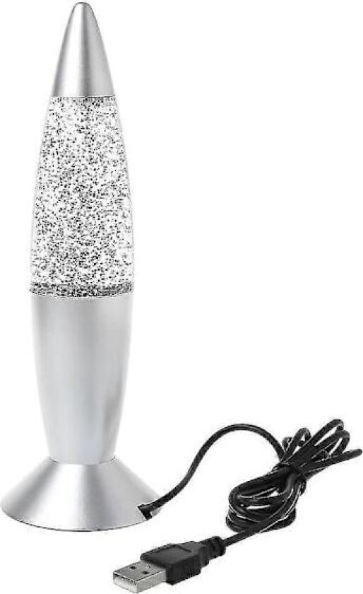 RYI)3D Rakett Multi Fargeskiftende Lavalampa RGB LED Glitter Nattlampe Gave