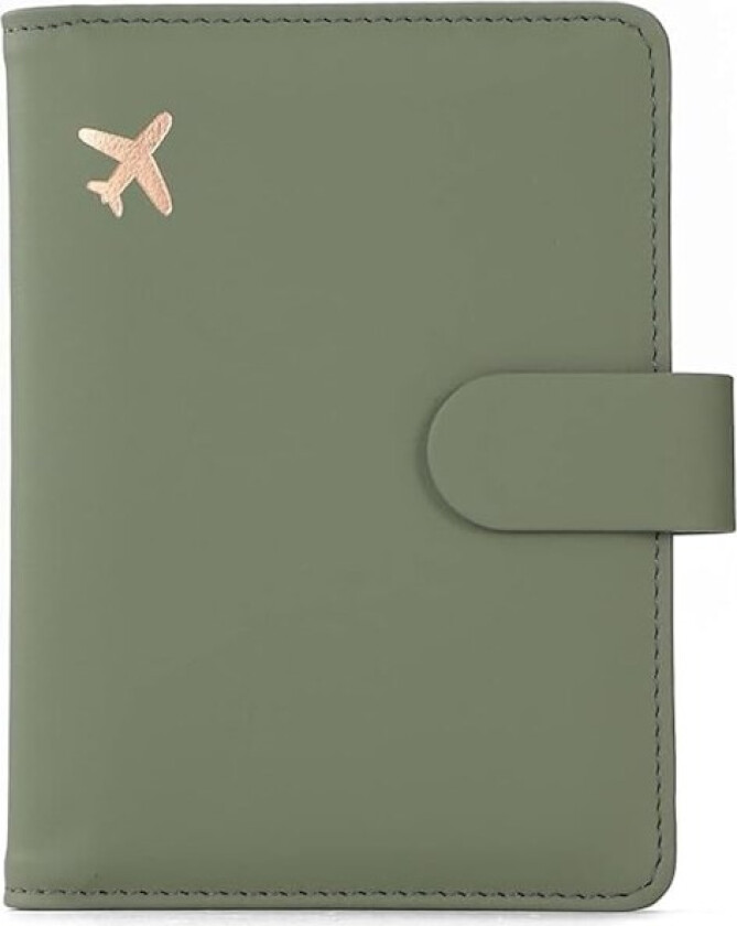 Bilde av Premium Lær Passport Holder Deksel, Vanntett RFID Blokkering Reiseveske Passport Holder med Penneholder, Klipp