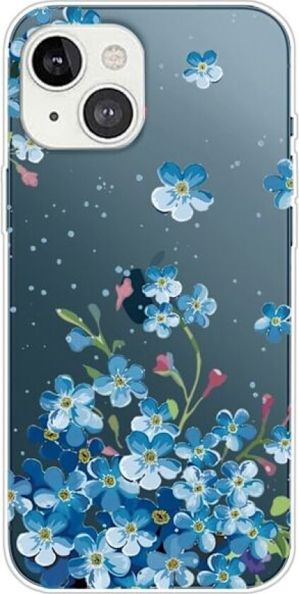 Deco iPhone 14 deksel - Blå Blomster