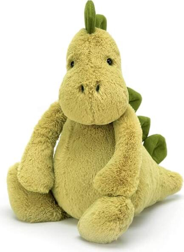 Jellycat Bashful Dino - Myk Leke, Medium 23 cm Dinosaur Plysjleke, Klassisk Gave til Barn Medium Medium 30cm