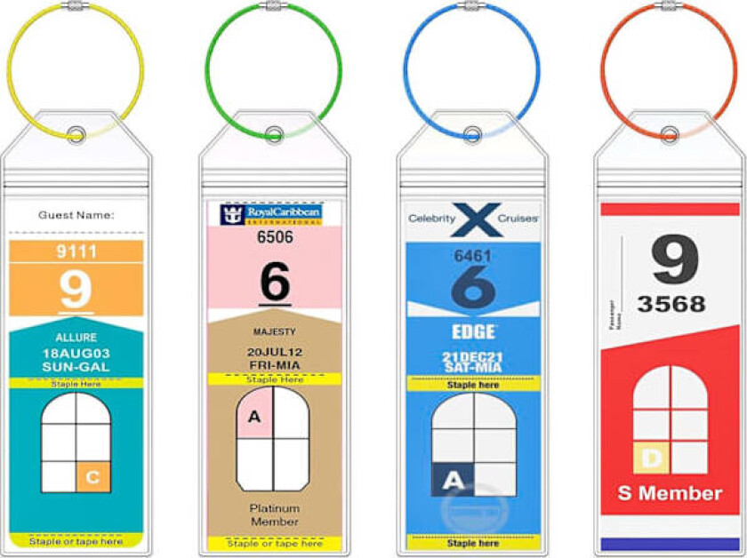 4 stk. Cruise Luggage Tags Gjennomsiktig Vanntett Tykk Koffert Tags