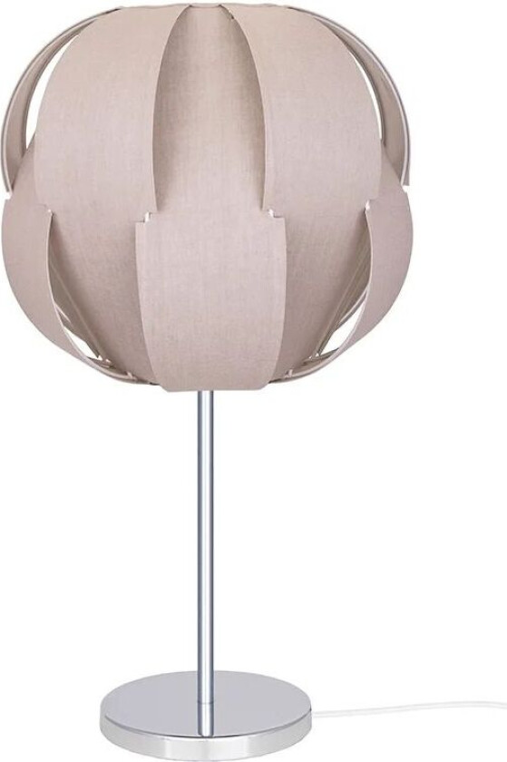 Pavot 25 bordlampe Beige, kromstativ