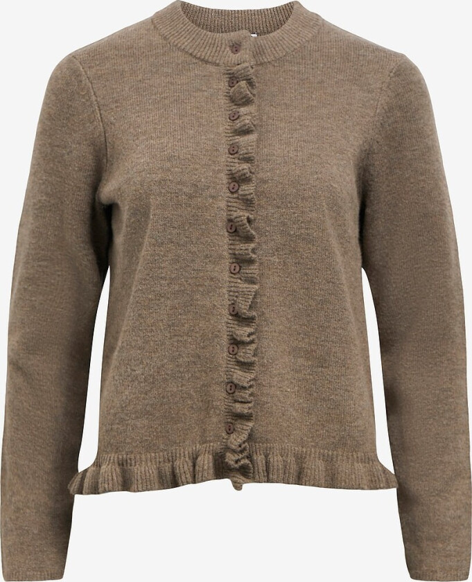 Kardigan objElva L/S RE Knit - Grå