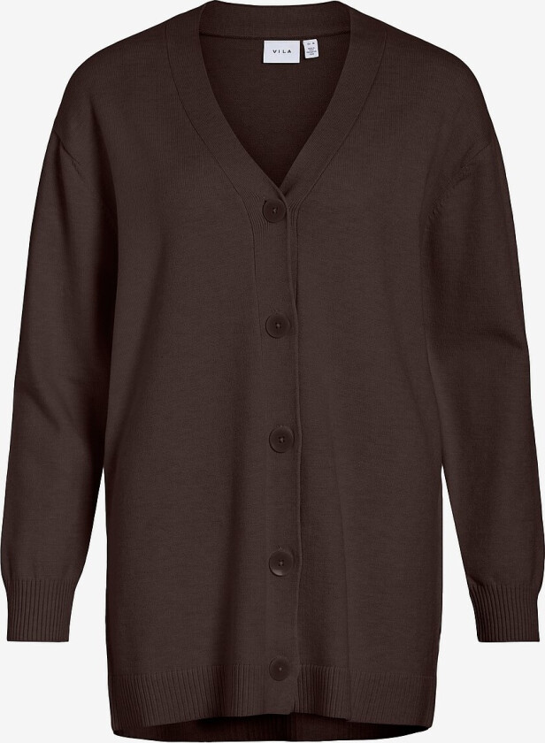 Kardigan viPolly L/S Long Button Knit - Brun