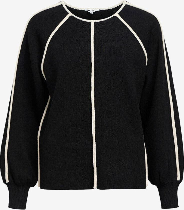 Pullover objReynard LS LO Contrast - Svart