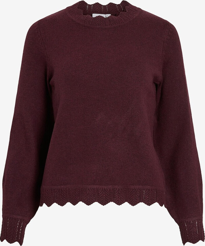 Pullover viNikolina O-neck L/S Knit - Rød