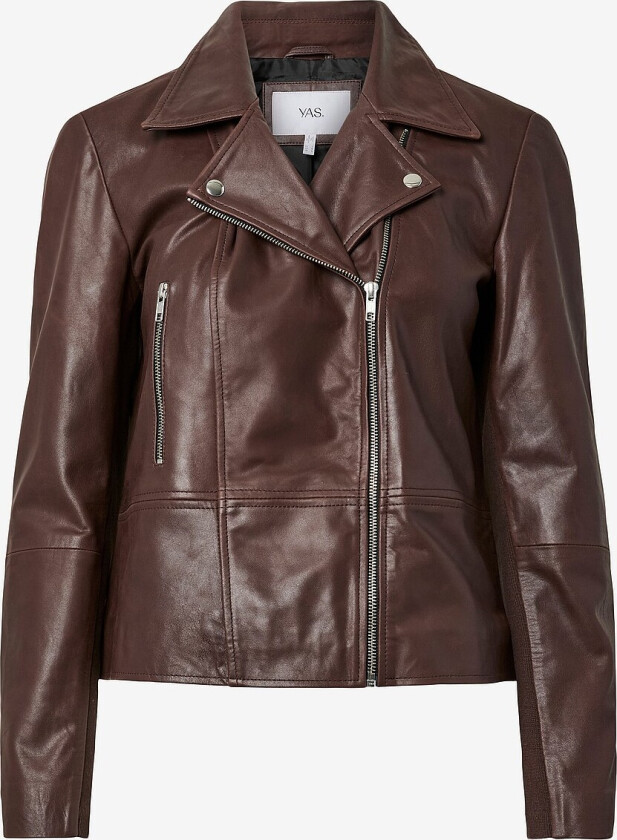 Skinn jakke yasSophie Leather Jacket - Rød