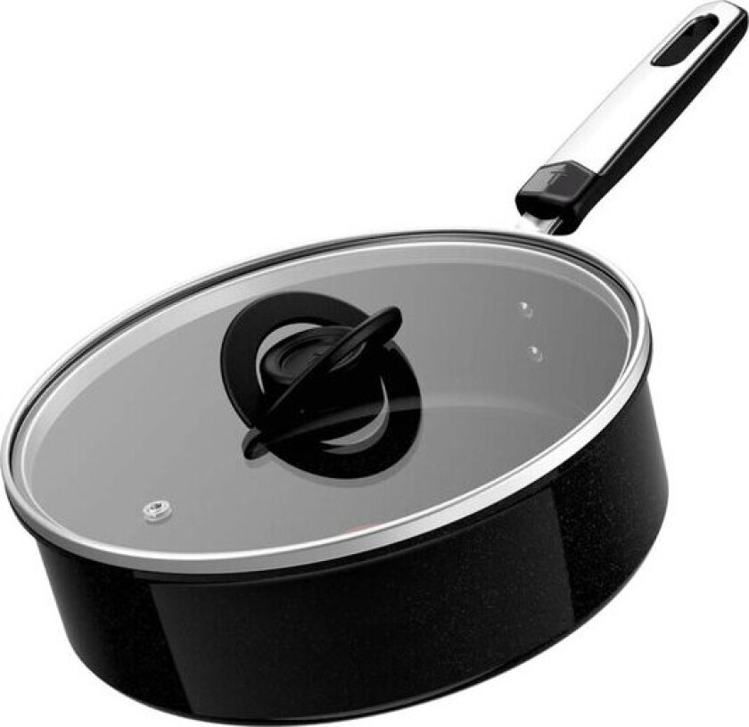 Exceptional Ceramic sautépanne m/lokk 24 cm svart