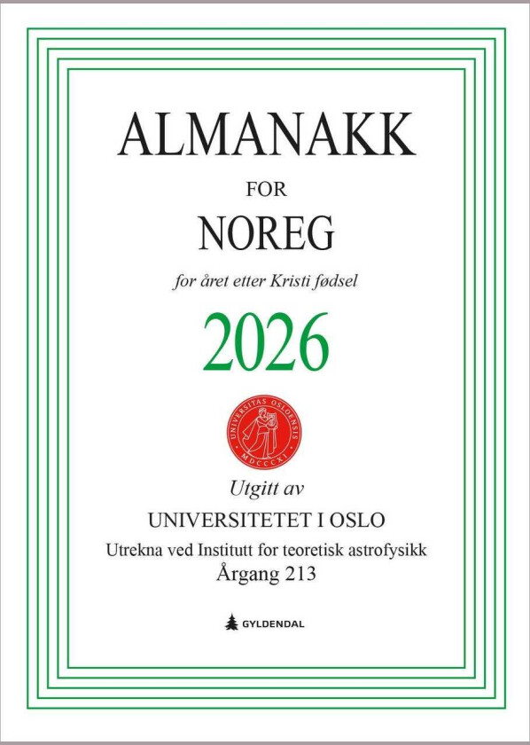 Almanakk for Noreg 2026