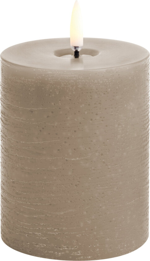 - LED pillar melted candle - Sandstone Rustic - 7,8x10 cm (UL-PI-SAM78010)