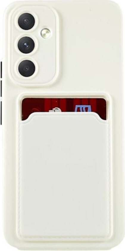 Deksel med Kortholder til Samsung Galaxy A54 - Hvit
