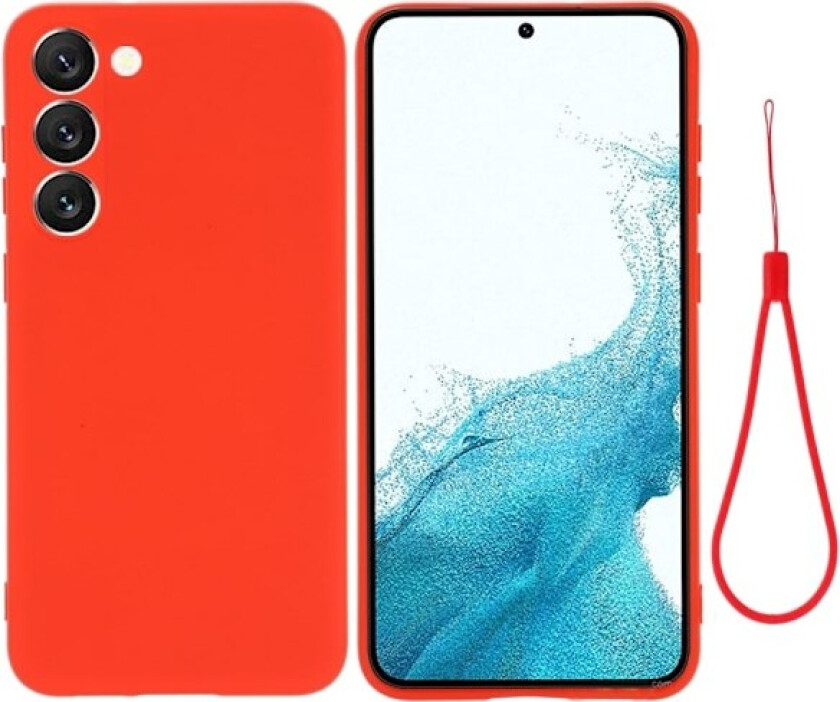 Matt flytende silikondeksel for Samsung Galaxy S23 - Rød