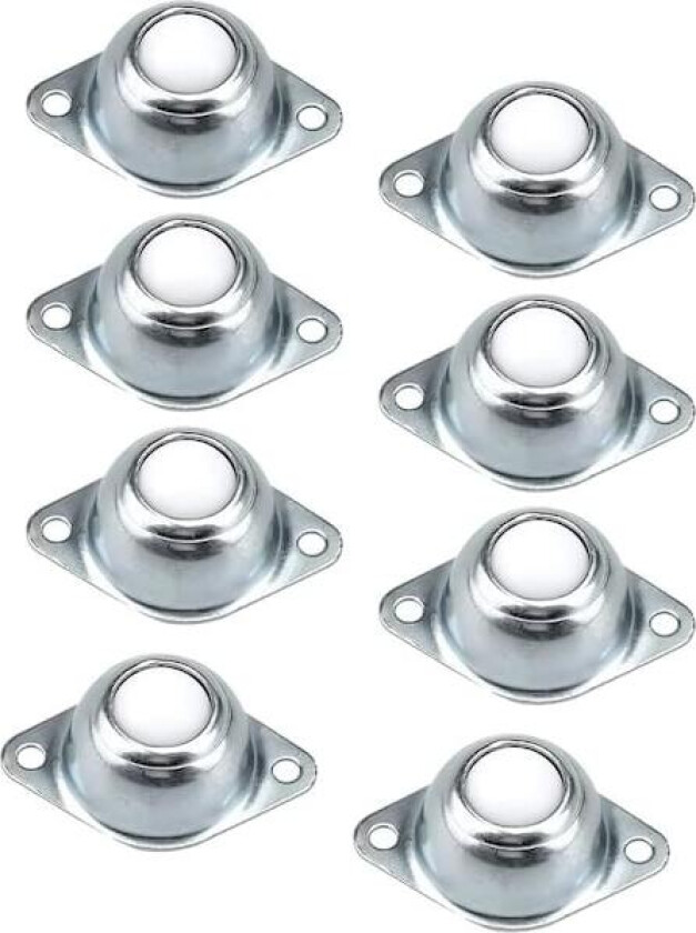 Møbelhjul, liten pakke med 8 kulehjul til møbler, skaphjul, små, nylonkulehjul, hjul til overførings- eller transportenheter