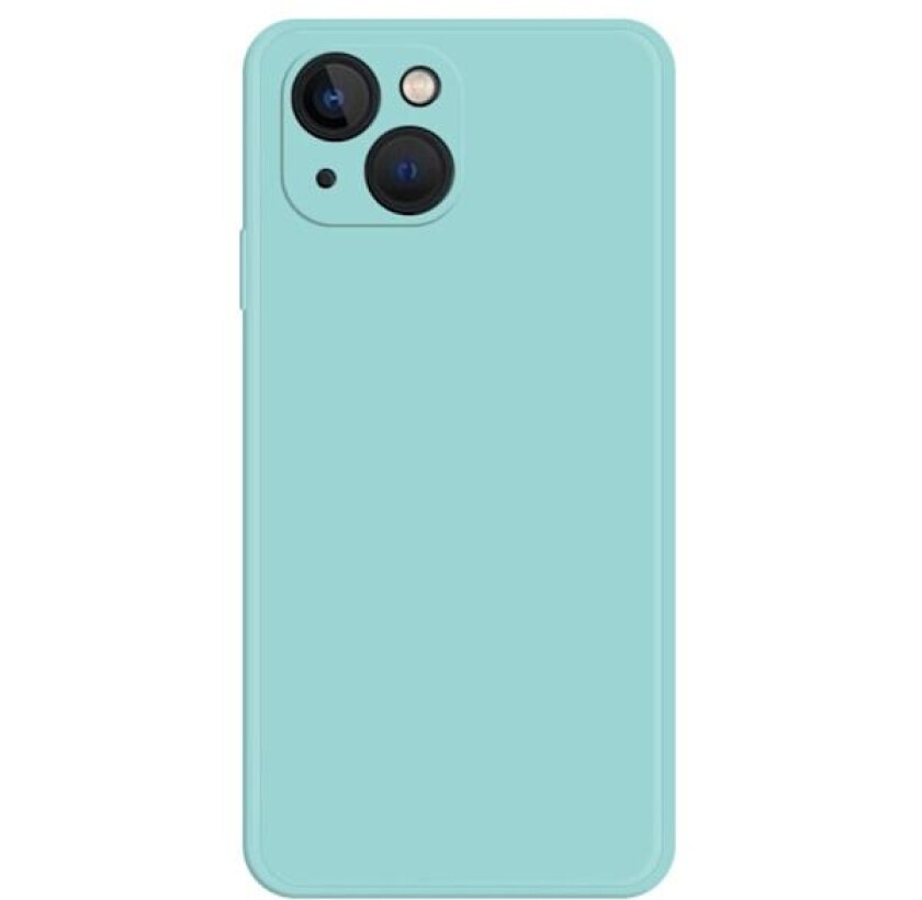 Skrått gummiert anti-falldeksel for iPhone 13 - Cyan