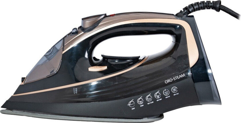 ORO-Steam Strykejern - 3200W, Selvrensende - Sort