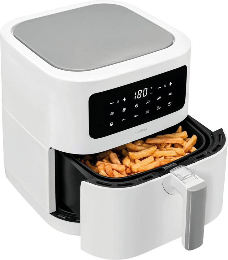 LIFE E40 XL Airfryer - 5,2L, 2150W, 9 Programmer, Touchpanel - Hvit