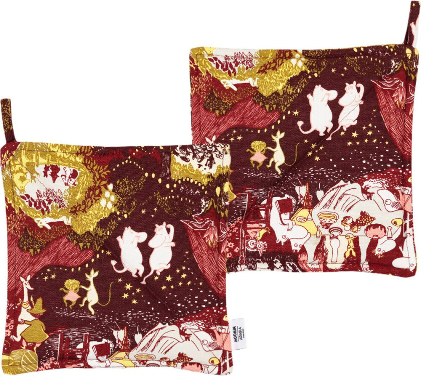 Festlige øyeblikk Mummitrollet grytekluter 2-pakk 22x22 cm