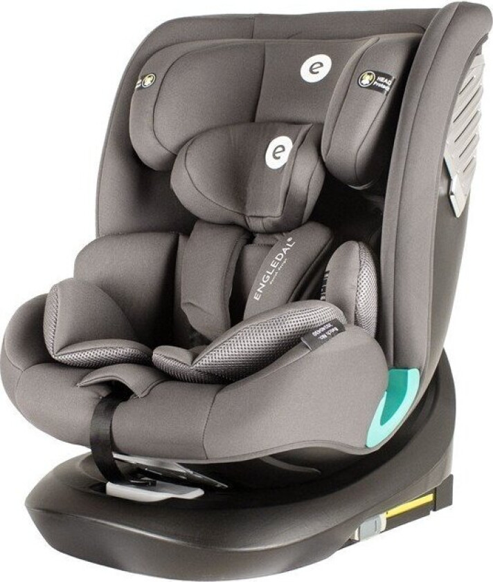 Car Seat I-Size 360 with IsoFix Group 0+, Malik, Black Grey