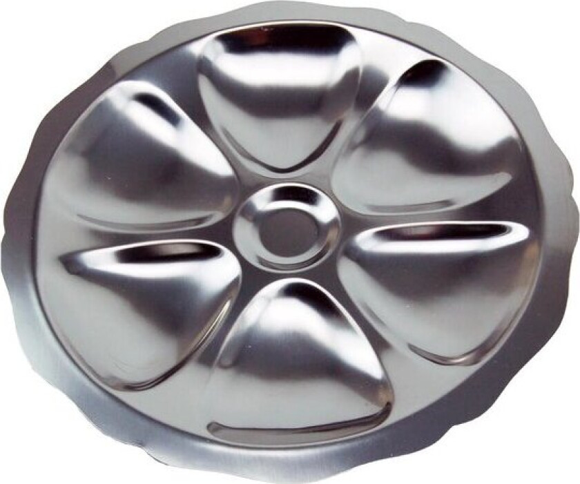 Østerstallerken 25x25 cm sølv