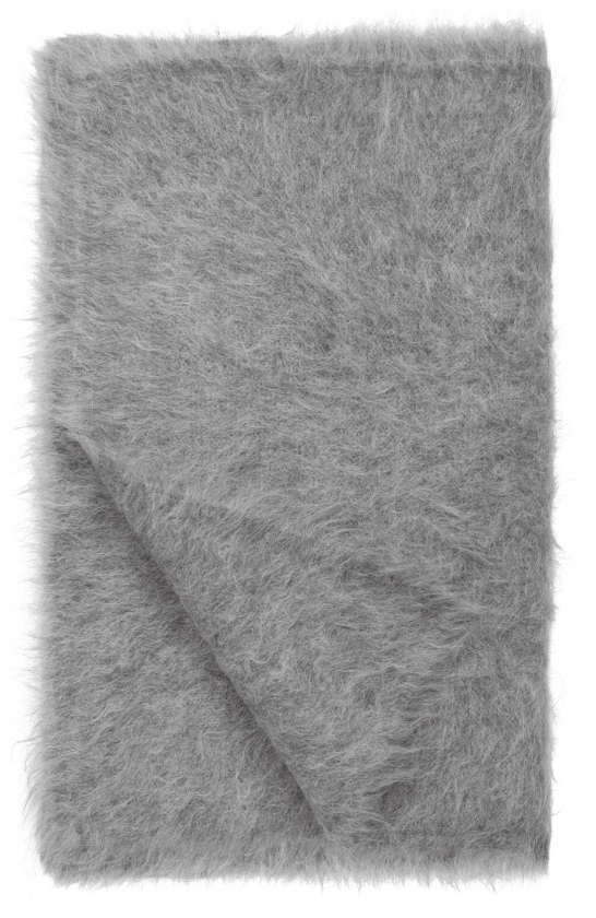 Kiruna Scarf Grey One Size Fury fluffy alpaca scarf