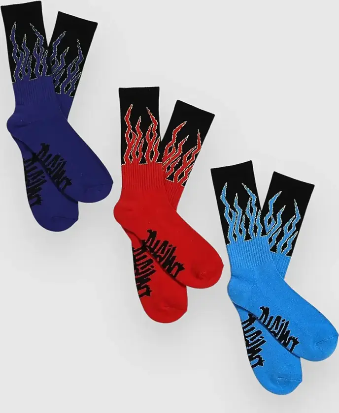 Flame 3 Pack Sokker mønster