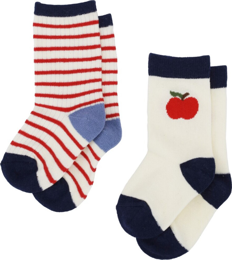 Vilde 2-pakning Sokker Apple 2-pack Apple 2-Pack-29-32 EU Hvit 29-32 EU mann