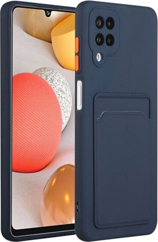 Card Holder Deksel til Samsung Galaxy A12 5G - Mørkeblå