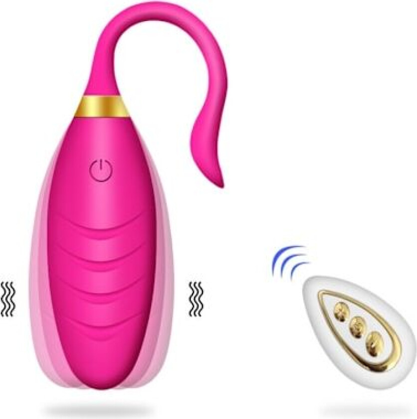 Trådløs fjernkontroll Jump Egg Vibrator for kvinner (Rød)