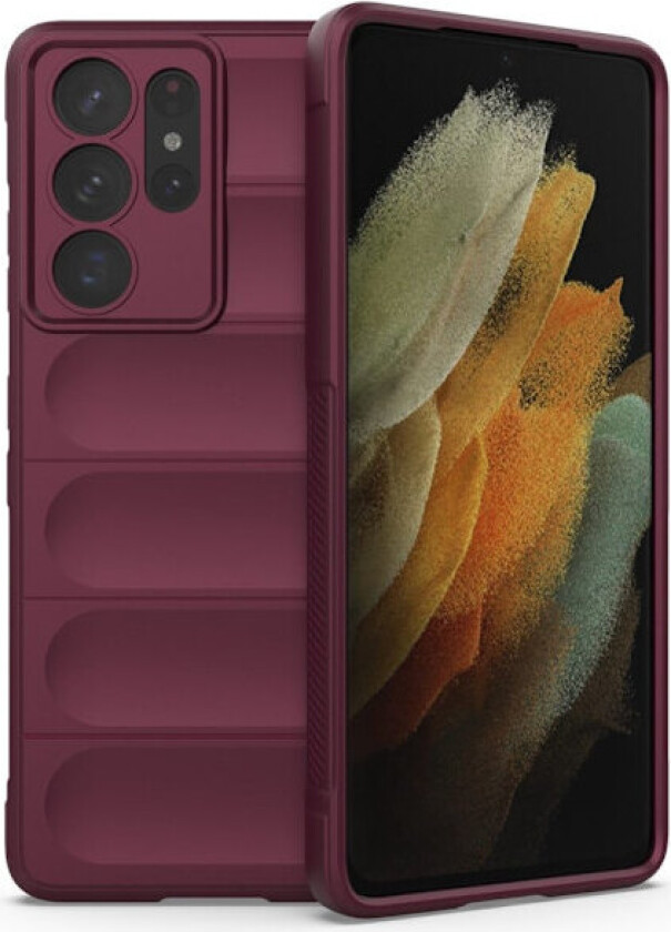 Deksel med mykt grep for Samsung Galaxy S21 Ultra 5G - Vinrød
