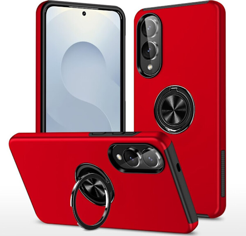 Til Samsung Galaxy S25 Edge Hybrid Deksel Med Fingerring