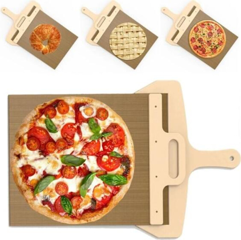 Pizza Smart Slider, Glidende Magisk Pizzaspade, Pizzakutter med Håndtak - Glidende Pizzakutter - GSL (Antall: Én pakke)