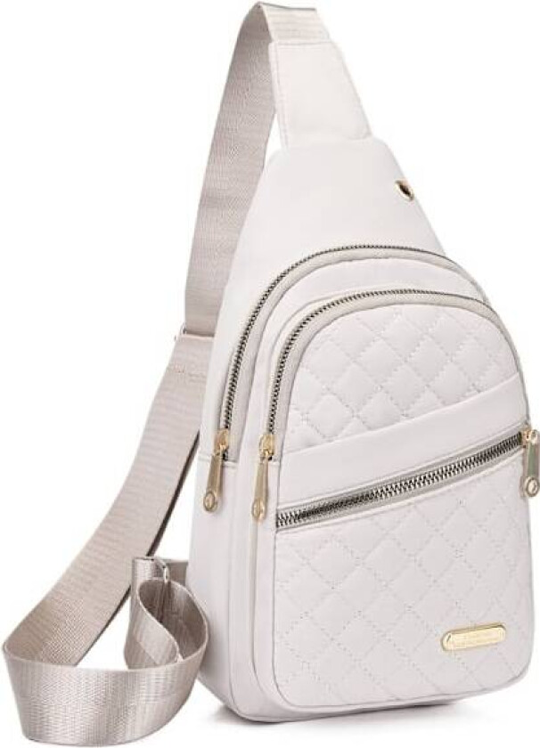 Liten Sling Ryggsekk Kvinner Vest Veske Casual Messenger Veske Reise Liten Portefølje Veske hvit-WELLNGS