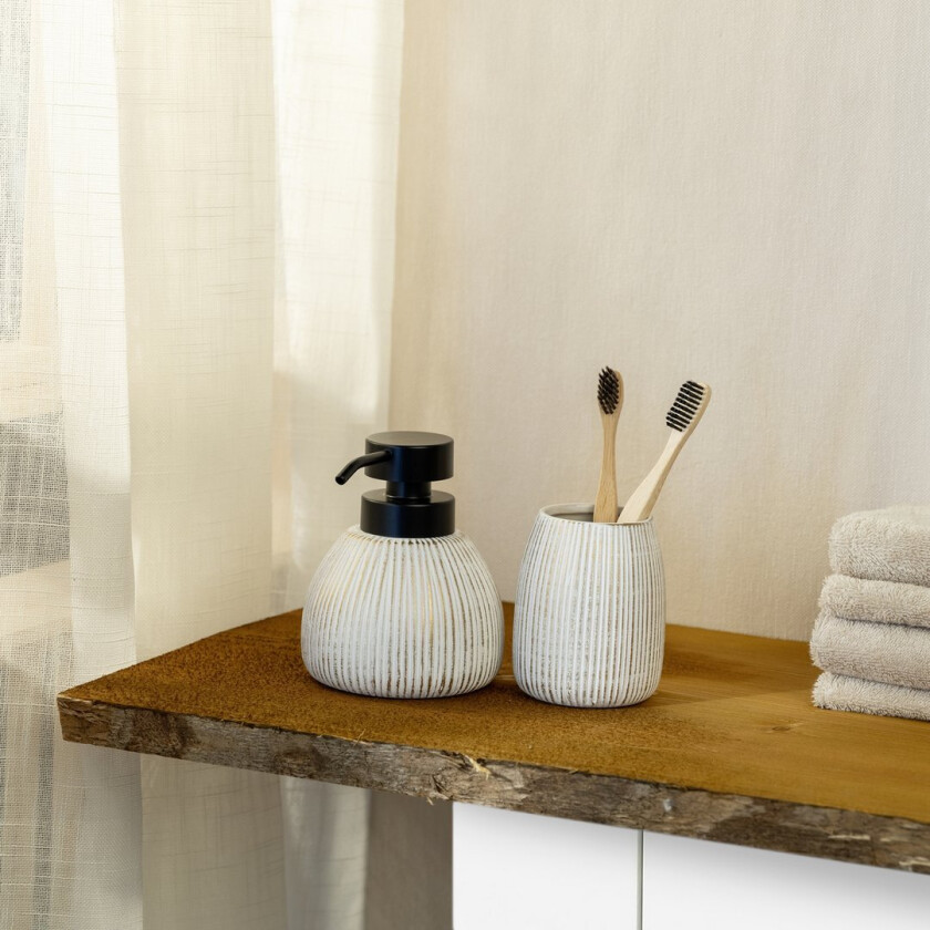 WENKO PASCOLI SÅPEDISPENSER HVIT/GULL