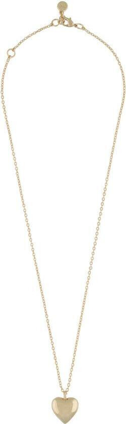 Snö Of Sweden Brooklyn Heart Pendant Necklace Plain Gold 45cm