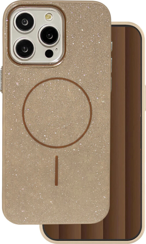 Glitter Thin MagSafe Cover til iPhone 16 Pro Max - Brun