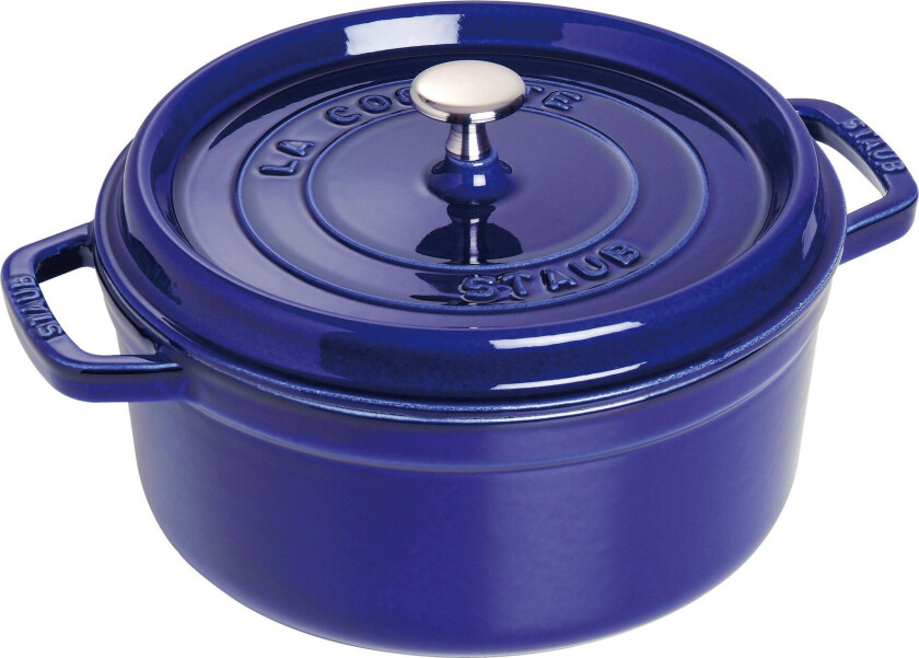 Cocotte Gryte - Rund, 20cm, Støpejern - Mørkeblå