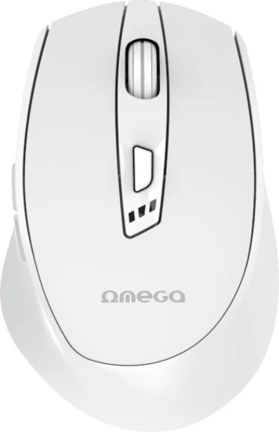 Trådløs Mus - USB-C, Bluetooth, 2.4 GHz - Hvit