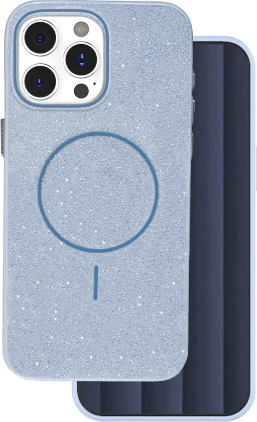 Glitter Tynn MagSafe Deksel til iPhone 16 Pro Max - Blå