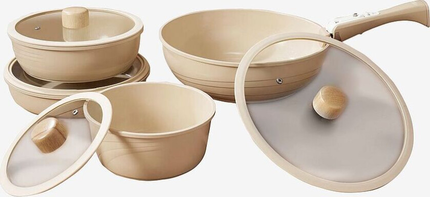 Grytesett (14 deler)-Hona Xl, Beige