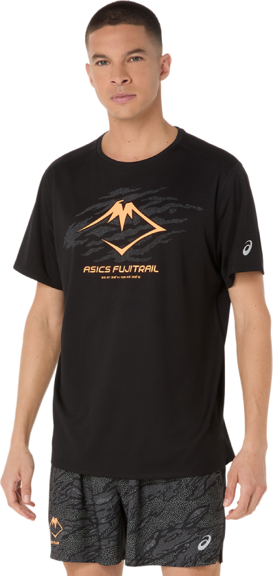Asics Men's Fujitrail Logo Short Sleeve Top Performance Black