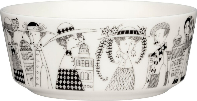 Emilia bolle Ø15,5 cm Svart-hvit