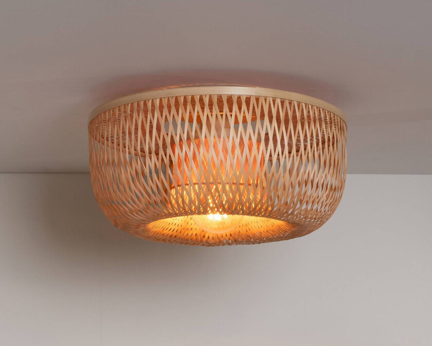 GOOD & MOJO taklampe Barbados, natur, Ø 35 cm, bambus E27