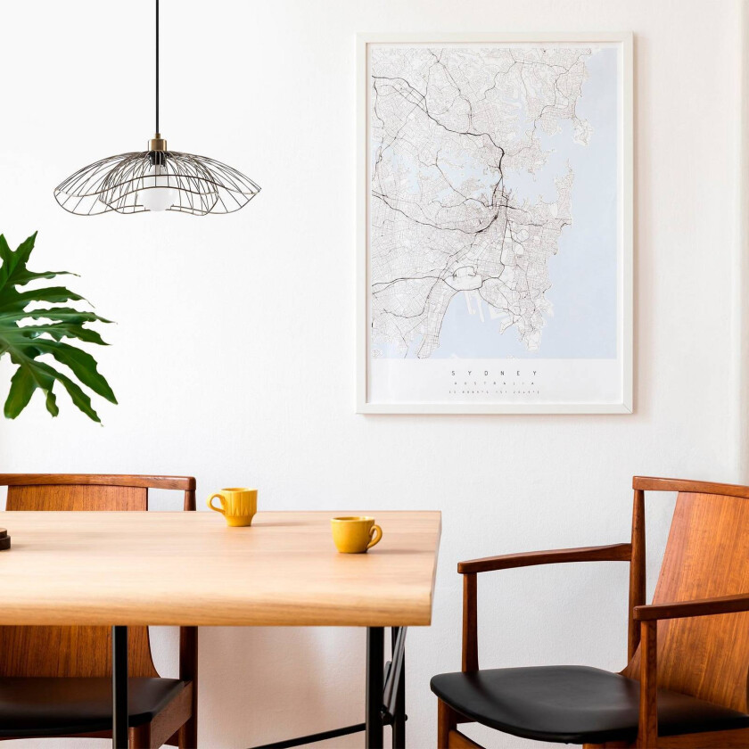 Hengelampe Tel, gammel messing, Ø 50 cm, 1 lyskilde, metall