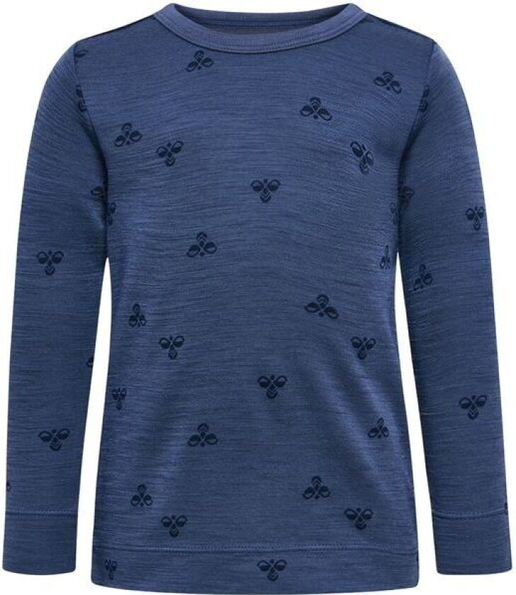 Hmlmini genser i ull/viskose barn, Vintage Indigo