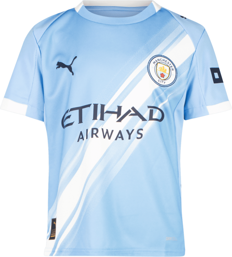 Manchester City Hjemmedrakt 2025/26 Barn - PUMA, størrelse 164 cm